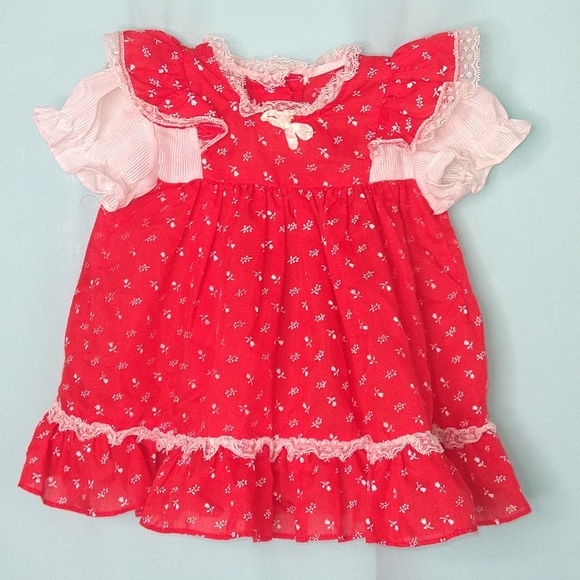 Vintage Dresses Cutest One Vintage Red White Baby Girl Dress With